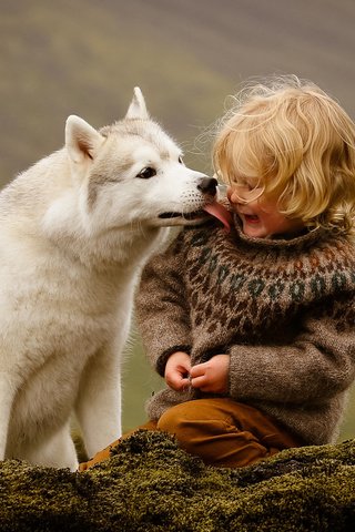 Обои собака, мальчик, хаски, исландия, дружба, друзья, dog, boy, husky, iceland, friendship, friends разрешение 1920x1200 Загрузить