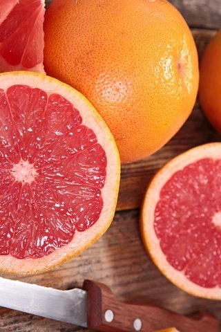 Обои фрукты, нож, цитрусы, грейпфрут, fruit, knife, citrus, grapefruit разрешение 2048x1365 Загрузить