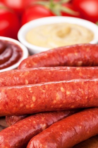 Обои кетчуп, колбаса, помидоры, соус, ketchup, sausage, tomatoes, sauce разрешение 2560x1599 Загрузить