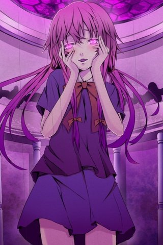 Обои арт, девушка, аниме, mirai nikki, бантики, gasai yuno, дневник будущего, reio reio, art, girl, anime, bows, future diary разрешение 1920x1080 Загрузить