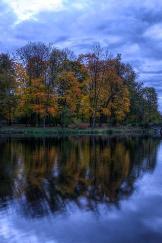 Обои берег, осень, водоем, shore, autumn, pond разрешение 2048x1335 Загрузить