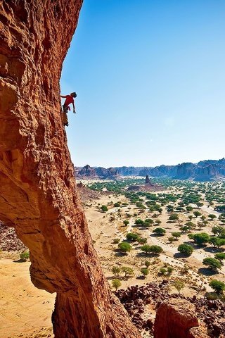 Обои скалы, природа, скала, каньон, человек, высота, спорт, скалолазание, rocks, nature, rock, canyon, people, height, sport, climbing разрешение 1920x1080 Загрузить