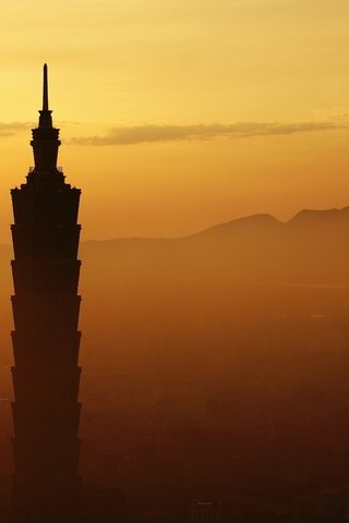 Обои туман, город, дом, тайбэй, тайвань, небоскрёб, fog, the city, house, taipei, taiwan, skyscraper разрешение 2560x1600 Загрузить