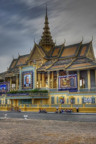 Обои дворец, камбоджа, пномпень, дворец короля, palace, cambodia, phnom penh, the palace of the king разрешение 1920x1262 Загрузить