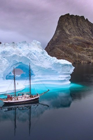 Обои корабль, айсберг, север, парусный, ship, iceberg, north, sailing разрешение 1920x1080 Загрузить