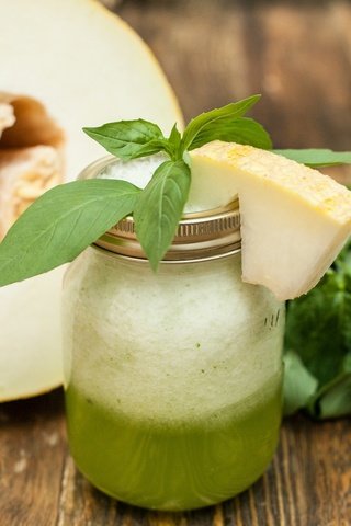 Обои напиток, банка, дыня, сок, фреш, шпинат, drink, bank, melon, juice, fresh, spinach разрешение 2048x1338 Загрузить