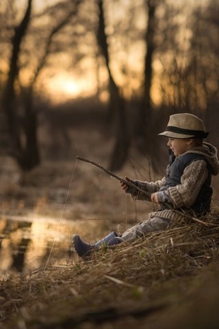 Обои река, природа, закат, мальчик, шляпа, рыбалка, рыбак, iwona_podlasinska, river, nature, sunset, boy, hat, fishing, fisherman разрешение 2048x1536 Загрузить