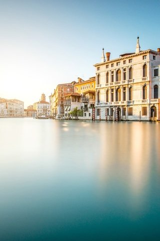 Обои вода, солнце, венеция, канал, дома, италия, water, the sun, venice, channel, home, italy разрешение 2560x1709 Загрузить