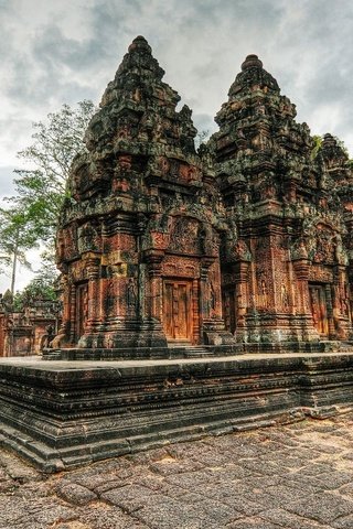 Обои камбоджа, ангкор ват, храмовый комплекс, ангкор, cambodia, angkor wat, the temple complex разрешение 1920x1080 Загрузить