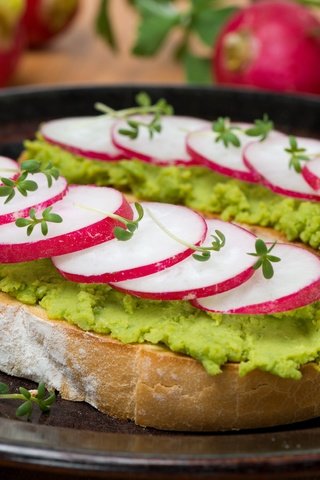 Обои зелень, хлеб, бутерброды, редис, greens, bread, sandwiches, radishes разрешение 7360x4912 Загрузить