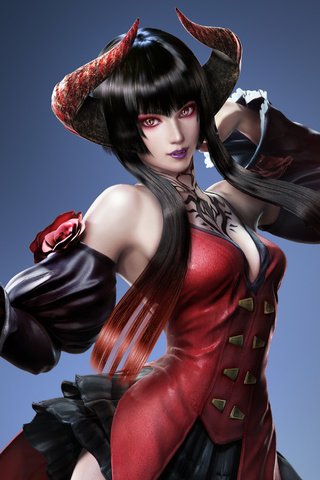 Обои девушка, взгляд, волосы, лицо, рога, tekken, элиза, girl, look, hair, face, horns, elisa разрешение 3516x1979 Загрузить