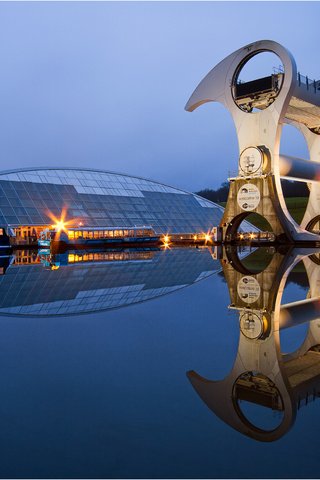 Обои отражение, шотландия, фолкеркское колесо, reflection, scotland, falkirk wheel разрешение 2500x1667 Загрузить