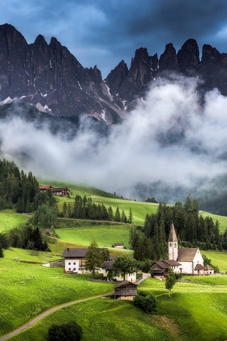 Обои горы, природа, пейзаж, деревня, альпы, andreas wonisch, mountains, nature, landscape, village, alps разрешение 1920x1200 Загрузить