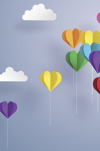 Обои облака, бумага, шарики, оригами, фигурки, воздушные шарики, clouds, paper, balls, origami, figures, balloons разрешение 1920x1200 Загрузить
