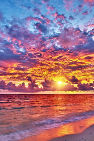 Обои закат, море, пляж, sunset, sea, beach разрешение 3760x2507 Загрузить
