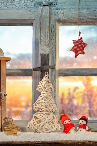 Обои новый год, фонарь, окно, рождество, декор, new year, lantern, window, christmas, decor разрешение 2880x1800 Загрузить