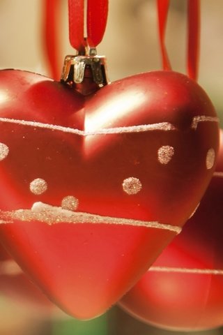 Обои новый год, рождество, елочные игрушки, сердечки, new year, christmas, christmas decorations, hearts разрешение 1920x1200 Загрузить