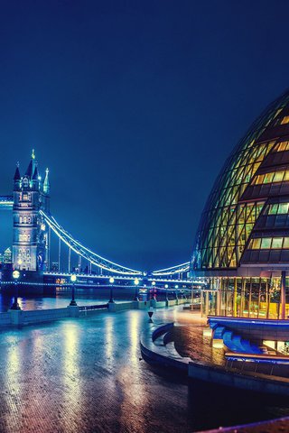 Обои ночь, огни, мост, лондон, англия, тауэрский мост, night, lights, bridge, london, england, tower bridge разрешение 2560x1600 Загрузить