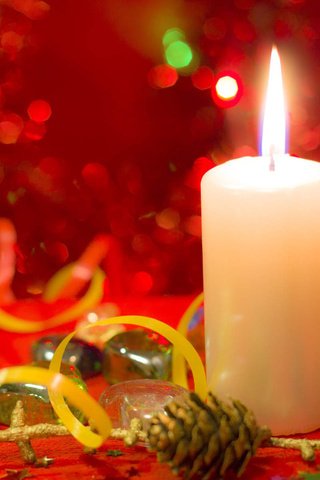 Обои новый год, свеча, рождество, шишки, new year, candle, christmas, bumps разрешение 1920x1200 Загрузить