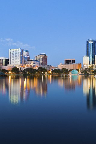 Обои город, дома, сша, флорида, высотки, орландо, the city, home, usa, fl, skyscrapers, orlando разрешение 2560x1440 Загрузить