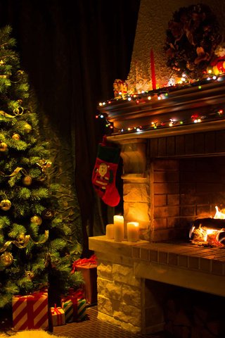 Обои свечи, новый год, елка, подарки, камин, рождество, candles, new year, tree, gifts, fireplace, christmas разрешение 1920x1200 Загрузить