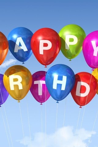 Обои небо, облака, день рождения, воздушные шарики, the sky, clouds, birthday, balloons разрешение 2444x1716 Загрузить