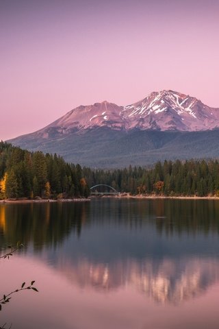 Обои озеро, горы, отражение, осень, гладь, lake, mountains, reflection, autumn, surface разрешение 2560x1600 Загрузить