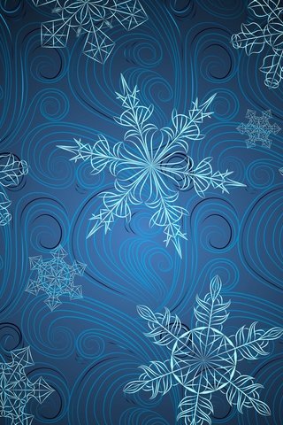 Обои текстура, снежинки, фон, узор, texture, snowflakes, background, pattern разрешение 3840x2400 Загрузить