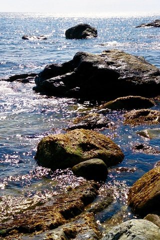 Обои скалы, камни, берег, море, побережье, rocks, stones, shore, sea, coast разрешение 3677x2066 Загрузить