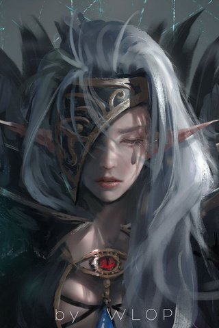 Обои девушка, воин, аниме, эльф, магия, броня, wlop, dungeon and fighter, girl, warrior, anime, elf, magic, armor разрешение 1920x1145 Загрузить