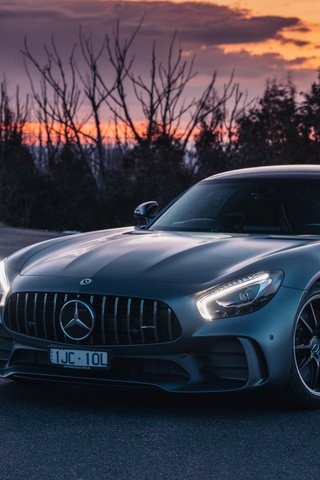 Обои дорога, закат, амг, мерс, gt r, road, sunset, amg, mercedes разрешение 1920x1080 Загрузить