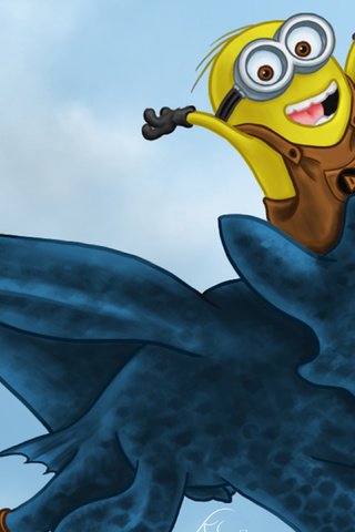 Обои дракон, мультфильм, миньон, анимация, иллюстрация, dragon, cartoon, minion, animation, illustration разрешение 3840x2160 Загрузить