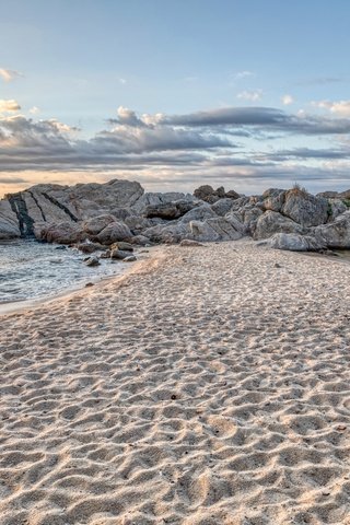Обои камни, море, песок, испания, stones, sea, sand, spain разрешение 3840x2400 Загрузить