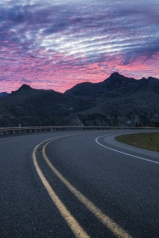 Обои небо, дорога, закат, the sky, road, sunset разрешение 3840x2160 Загрузить