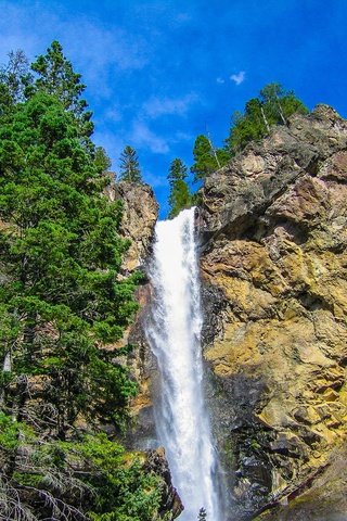 Обои скалы, водопад, сша, колорадо, rocks, waterfall, usa, colorado разрешение 2048x1422 Загрузить