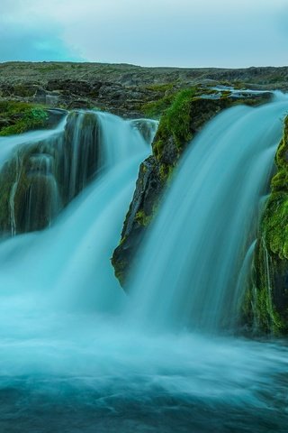 Обои вода, камни, скала, водопад, поток, исландия, водопады, water, stones, rock, waterfall, stream, iceland, waterfalls разрешение 3840x2160 Загрузить