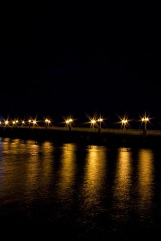 Обои ночь, огни, отражение, мост, night, lights, reflection, bridge разрешение 5184x3456 Загрузить