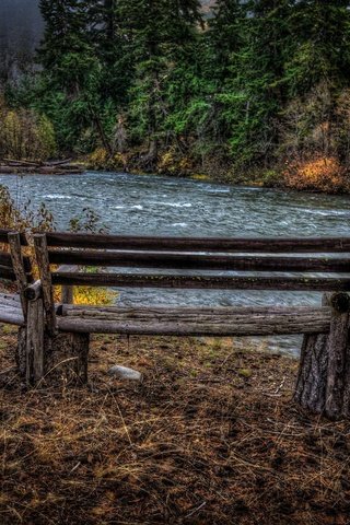 Обои река, осень, скамья, river, autumn, bench разрешение 2048x1369 Загрузить