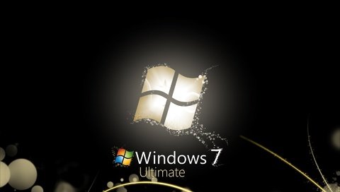 Обои windows seven 7, computers wallpapers, блака, 3д, в стиле, black, 3d, style разрешение 1920x1170 Загрузить