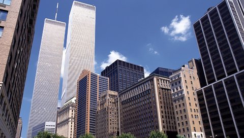 Обои город, небоскребы, нью-йорк, здания, высотки, new-york, the city, skyscrapers, new york, building разрешение 1920x1200 Загрузить