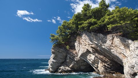 Обои скалы, хорватия, petrovac na moru, rocks, croatia разрешение 2560x1600 Загрузить