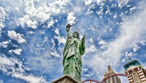 Обои небо, америка, сша, статуя свободы, the sky, america, usa, the statue of liberty разрешение 2560x1880 Загрузить