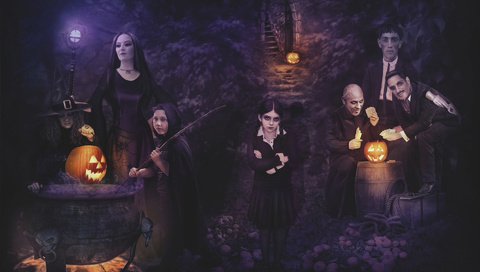 Обои кино, хеллоуин, addams family, movie, halloween разрешение 1920x1200 Загрузить