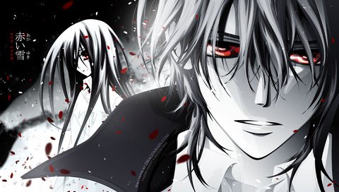 Обои cross yuuki, kuran kaname, красные глаза, red eyes разрешение 1920x1200 Загрузить