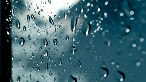 Обои макро, капли, дождь, стекло, капли дождя, macro, drops, rain, glass, raindrops разрешение 1920x1200 Загрузить
