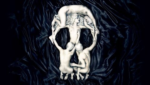 Обои девушка, череп, парни, girl, skull, guys разрешение 2000x1500 Загрузить