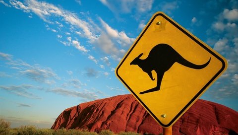 Обои австралия, знак, кенгуру, australia, sign, kangaroo разрешение 2560x1600 Загрузить