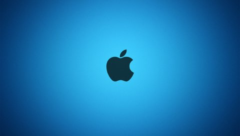 Обои яблоко, голубая, эппл, apple, blue разрешение 2560x1600 Загрузить