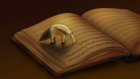 Обои ноты, книга, муравьед, notes, book, anteater разрешение 2560x1600 Загрузить