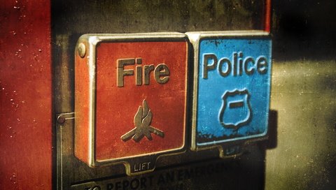 Обои кнопки, полиция, пожарная, button, police, fire разрешение 1920x1200 Загрузить